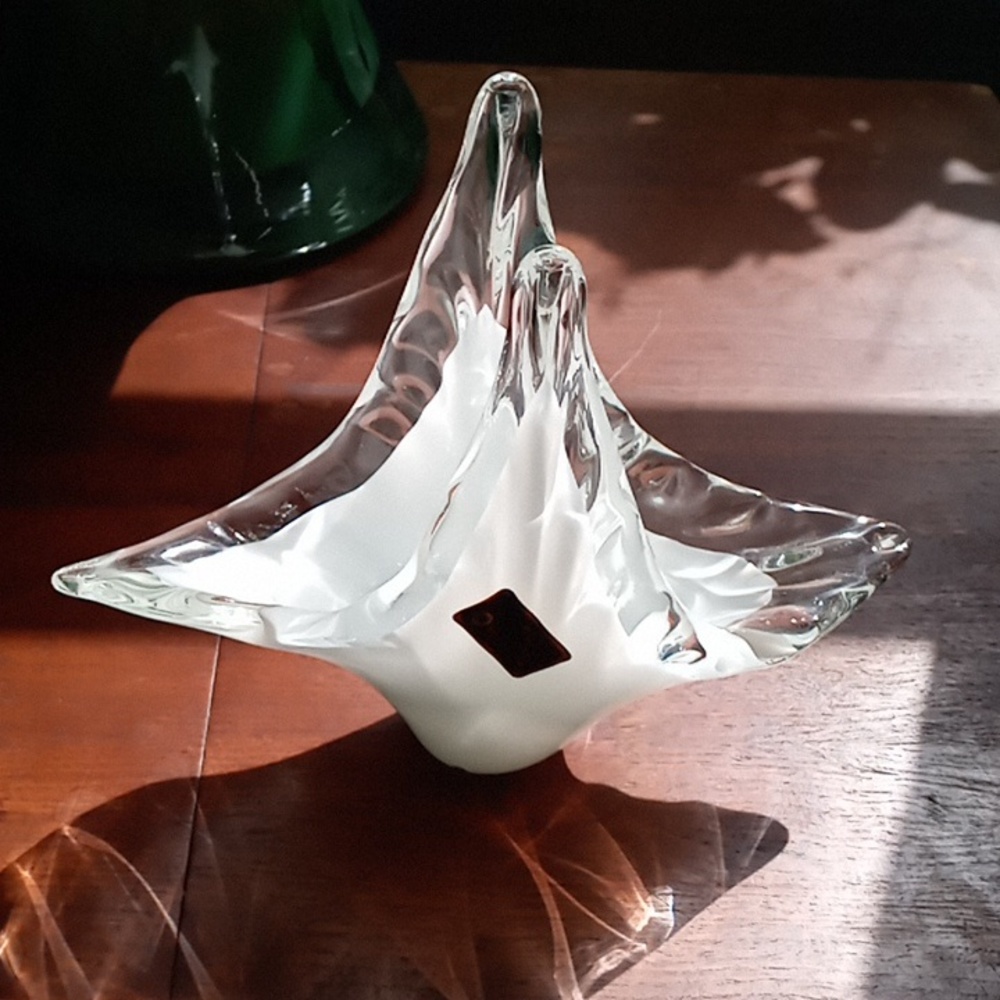 Mery Bomboniere vintage hand blown Italian crystal art glass napkin holder. - Picture 3 of 6
